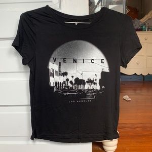 Soft and Sexy Black Venice Tee